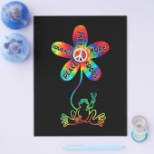 Peace Courage Liebe Hope Frogs Hippie Flyer (Einzeln)