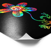 Peace Courage Liebe Hope Frogs Hippie Fotodruck (Ecke)