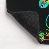 Peace Courage Liebe Hope Frogs Hippie Mousepad (Ecke)