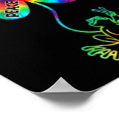 Peace Courage Liebe Hope Frogs Hippie Poster (Ecke)