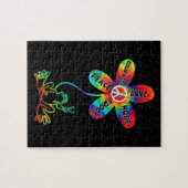 Peace Courage Liebe Hope Frogs Hippie Puzzle (Horizontal)