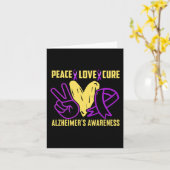Peace Cure Liebe Alzheimer's Awareness Karte (Gelbe Blume)