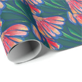 Peace Daisy Blume Florals Blume Geschenkpapier (Rolleneckpunkt)