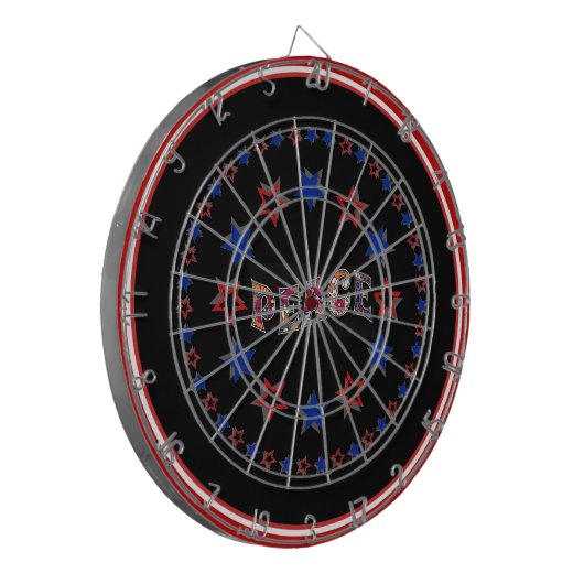 Peace Dart Board Dartscheibe (Vorderseite Links)