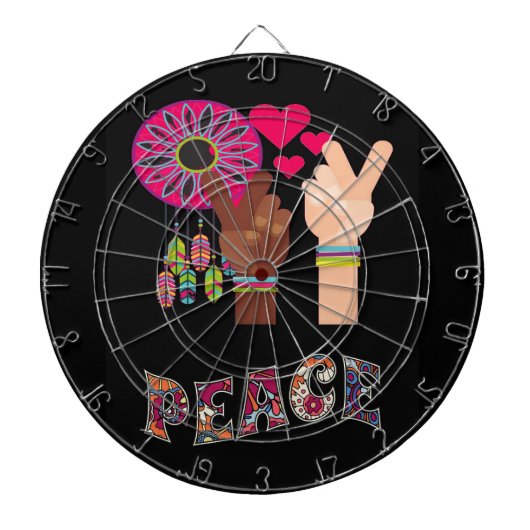 Peace Dart Board Dartscheibe (vorne)