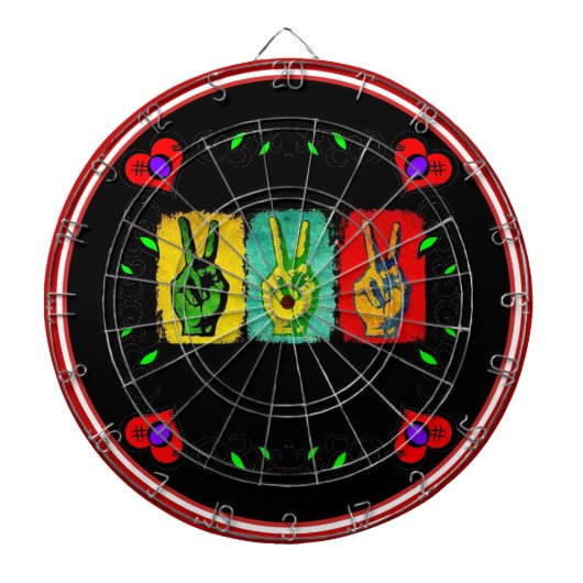Peace Dart Board Dartscheibe (vorne)