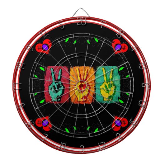 Peace Dart Board Dartscheibe (vorne)