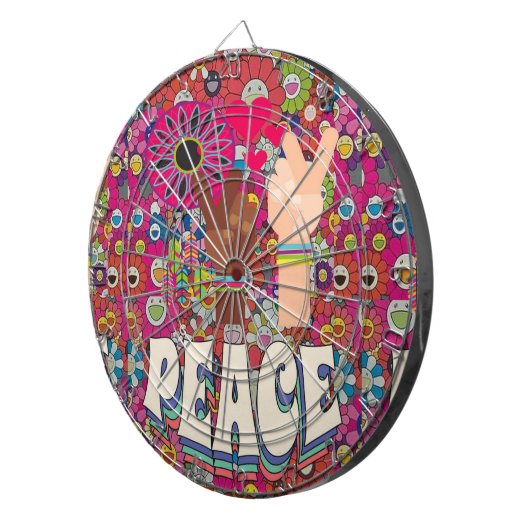 Peace Dart Board Dartscheibe (Vorderseite rechts)