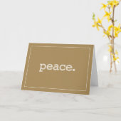 Peace Definition Simple Brown Karte (Gelbe Blume)