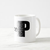 Peace Disintegration Effect Typography Classic Mug Kaffeetasse (VorderseiteRechts)