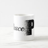 Peace Disintegration Effect Typography Classic Mug Kaffeetasse (Mittel)