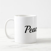 Peace Disintegration Effect Typography Classic Mug Kaffeetasse (Links)