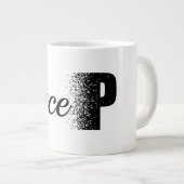 Peace Disintegration Effect Typography Mug Jumbo-Tasse (Vorderseite Rechts)
