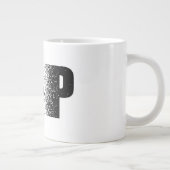 Peace Disintegration Effect Typography Mug Jumbo-Tasse (Rechts)