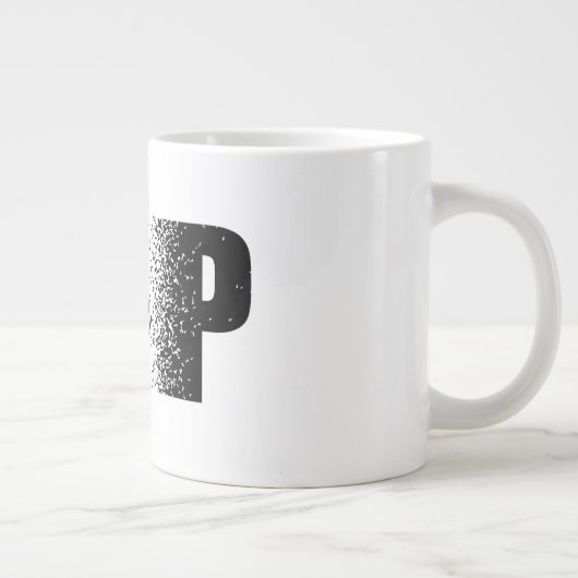 Peace Disintegration Effect Typography Mug Jumbo-Tasse (Rechts)