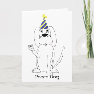 Peace Dog Birthday Card Karte