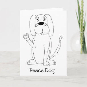 Peace Dog Card Karte
