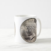 Peace Dollar Coffee Tasse (VorderseiteRechts)