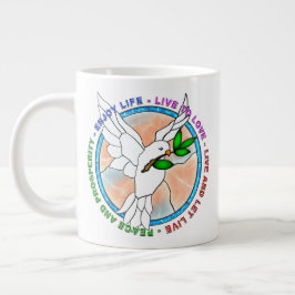 "PEACE DOVE" 20oz Riesenkaffee Tasse