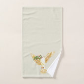 Peace Dove and Olive Branch on Ecru Badhandtuch Set (Handtuch)