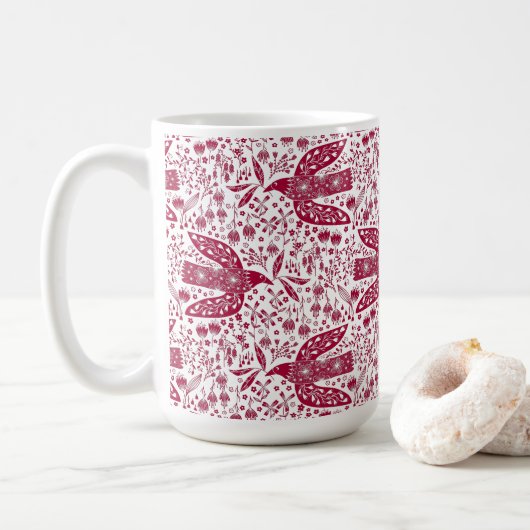 Peace Dove Bird Kaffeetasse (Mit Donut)