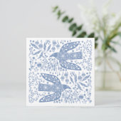Peace Dove Blue Bird Dankeskarte (Stehend Vorderseite)