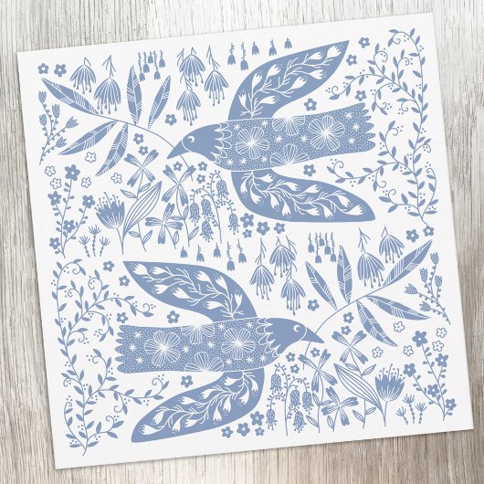 Peace Dove Blue Bird Mitteilungskarte