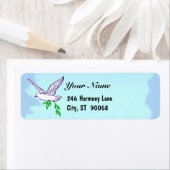 Peace Dove Blue Sky Custom Return Address Label (Insitu)