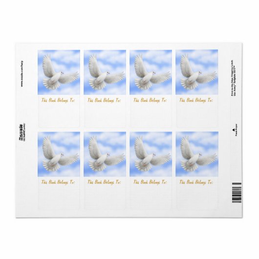 Peace Dove Buchzeichen (Vorne)