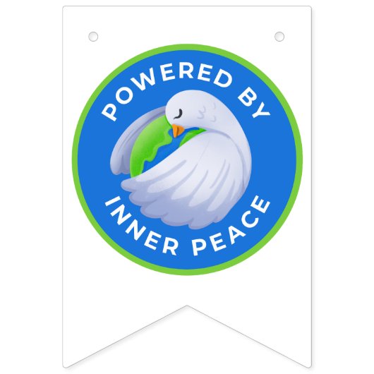 Peace Dove Bunt - Powered by Inner Peace Wimpelkette (Zweite Fahne)