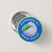 Peace Dove Button mit innerer Ruhe (Vorne & Hinten)
