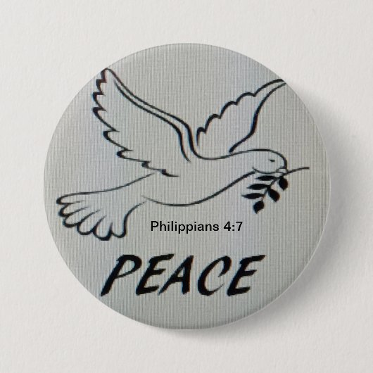 Peace Dove Button with scripture (Vorderseite)