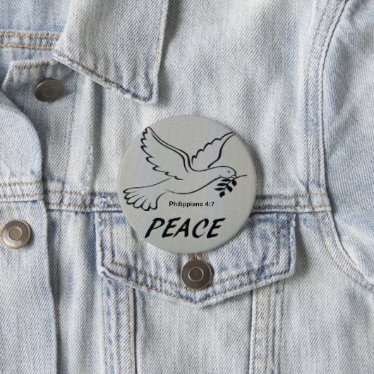 Peace Dove Button with scripture (Beispiel)
