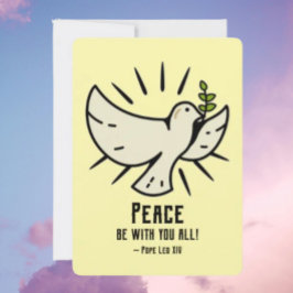 Peace Dove Card - "Friede sei mit euch allen!" Feiertagskarte
