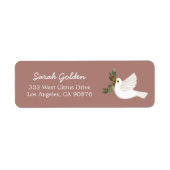 Peace Dove Christmas CUSTOM Mailing Rücksendeadres (Vorne)