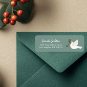 Peace Dove Christmas CUSTOM Mailing Rücksendeadres