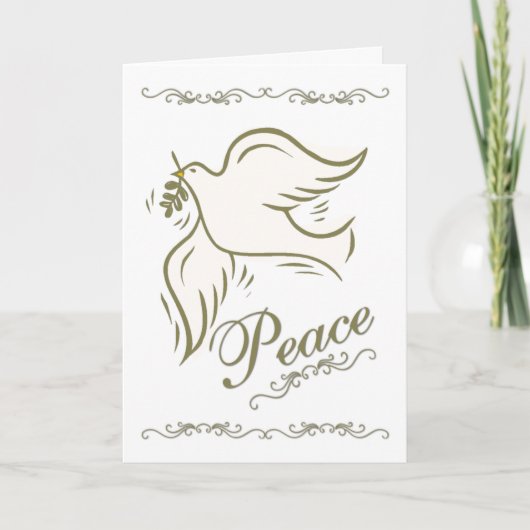Peace Dove Christmas Feiertagskarte (Vorderseite)