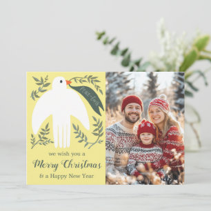 Peace Dove Christmas Holiday CUSTOM FOTO Feiertagskarte