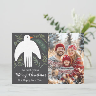 Peace Dove Christmas Holiday CUSTOM FOTO Feiertagskarte