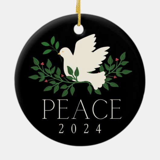 Peace Dove Christmas Holiday Ornament (Hinten)