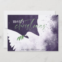 Peace Dove Deep Lila frohe Weihnachten