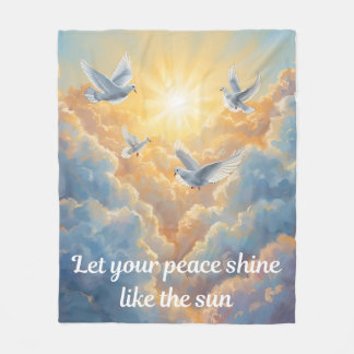 Peace Dove Fleece Blanket