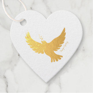 Peace Dove Foil Favor Tags