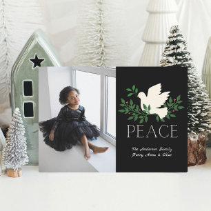Peace Dove Foto Flat Holiday Card Feiertagskarte