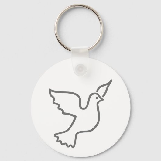 Peace Dove Gray Schlüsselanhänger (Vorderseite)
