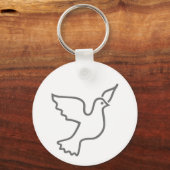 Peace Dove Gray Schlüsselanhänger (Vorderseite)