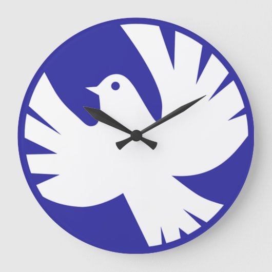 PEACE DOVE GROßE WANDUHR (Vorderseite)