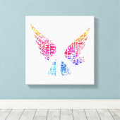 Peace Dove. Harmony Hippie Watercolor Leinwanddruck (Insitu (Holzboden))