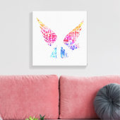 Peace Dove. Harmony Hippie Watercolor Leinwanddruck (Insitu (Wohnzimmer))