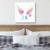 Peace Dove. Harmony Hippie Watercolor Leinwanddruck (Insitu (Schlafzimmer))